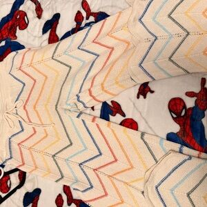 American Eagle Outfitters Cream Knit Chevron Pants with Pastel Stripes